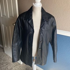 𝅺vintage Maurice’s Black Leather Jacket Small